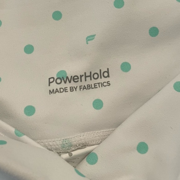 Fabletics High-Waisted Polka Dot PowerHold 9" Biker Shorts, Size XS - Picture 6 of 9